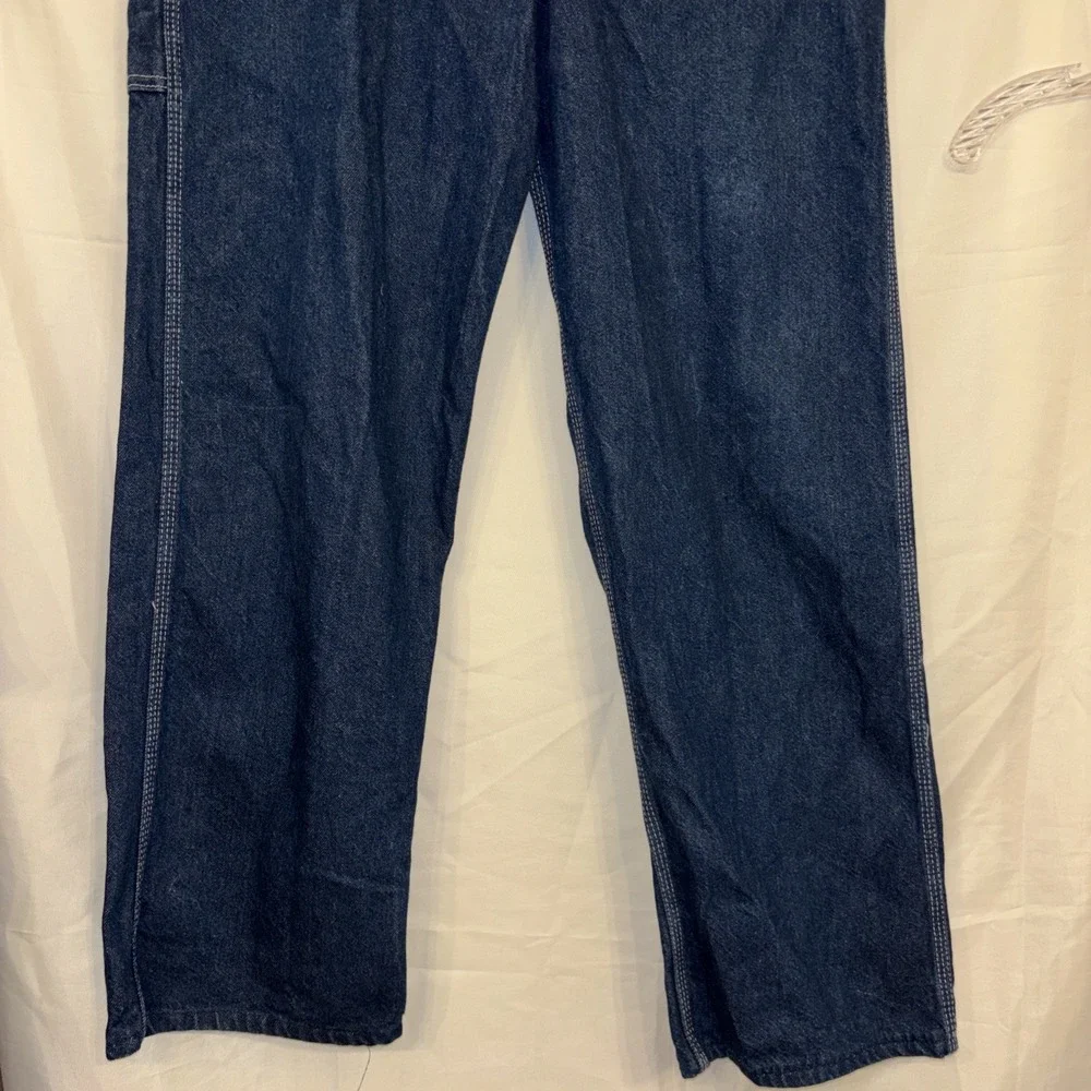 Vintage Key Imperial Overall Aristocrat Denim Bib Workwear Size 36x34 USA Made